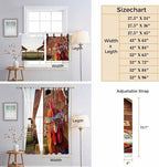 Farm Rooster Kitchen Curtains 36 Inch Length, Small Window Curtains Tab Top - Image 8