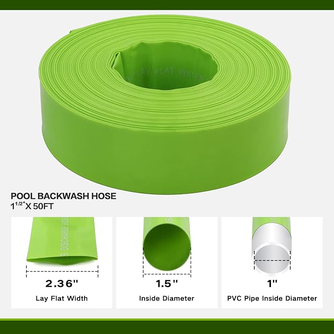 Eastrans 1-1/2'' x 50 FT Pool Backwash Hose - Image 2