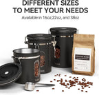Veken Coffee Canister with Window, Airtight Stainless Steel Pantry Container - Image 7