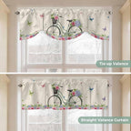 Farmhouse Spring Tie Up Valance Curtains - Image 5