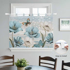 Spring Floral Bedroom Curtains 63 Inch Length, Window Curtains Tab Top - Image 4