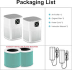 2 Pack Air Purifiers for Home Bedroom up to 2190ft², Honeyuan H13 HEPA Air - Image 6