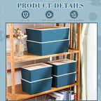 Menkxi 6 Pcs Large and Small Plastic Storage Bins
