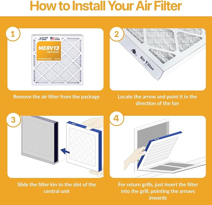 Filter King 16x22x1 Air Filter | 12-PACK | MERV 13 HVAC Pleated A/C Furnace - Image 4