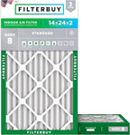 Filterbuy 14x24x2 Air Filter MERV 8 Essential Dust & Allergy Defense, by Filterbuy