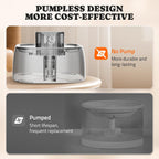 Pumpless Cat Water Fountain Stainless Steel 108oz/3.2L, 3 Modes