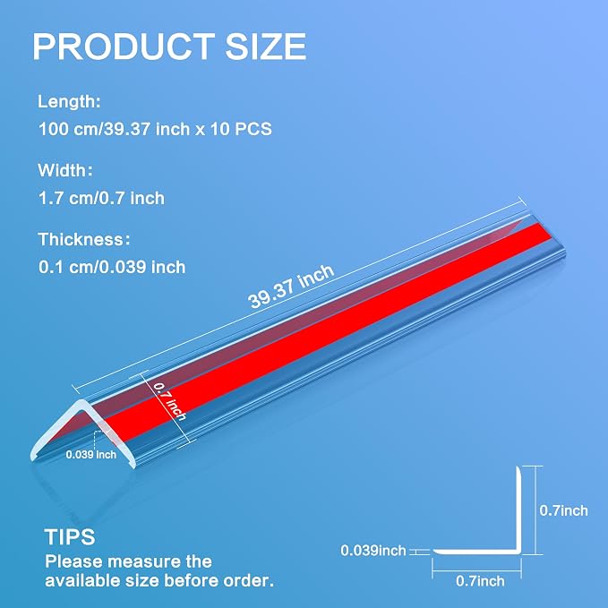 Clear Self-Adhesive Mini Wall Corner Protectors, Cute Corner Guards & Edge - Image 6
