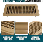 VOISEN Floor Register 4x10, 6 Pack Brown Floor Vent Covers, Heavy Duty Steel - Image 5