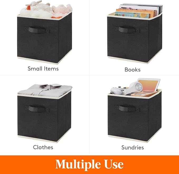 Lifewit 16 Packs Storage Cubes, 11 Inch Cube Storage Bins, Foldable Decorative