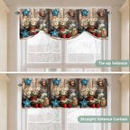 Country Flower Tie Up Valance for Window, Western Texas Star Butterfly Barn - Image 5
