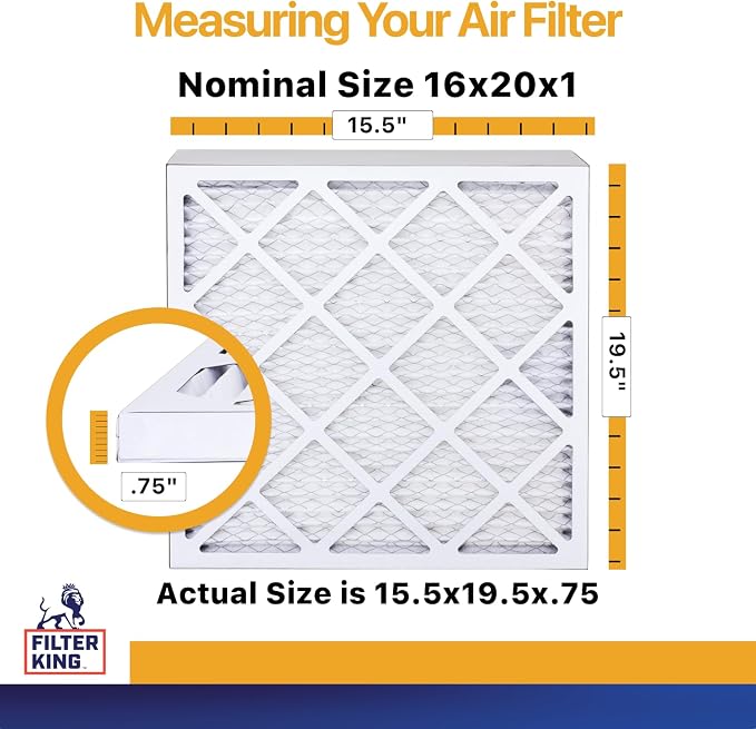 Filter King 16x20x1 Air Filter | 6-PACK | MERV 13 HVAC Pleated A/C Furnace - Image 2