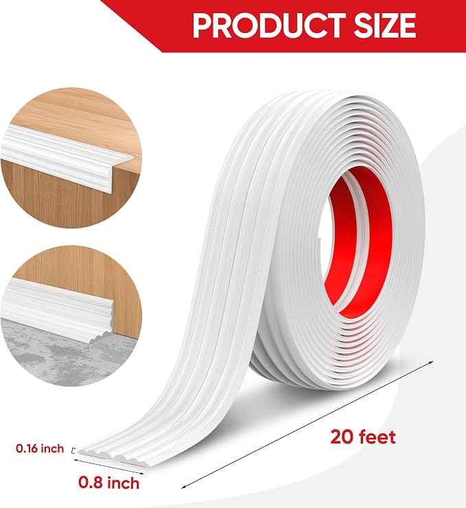Wall Corner Protector Peel and Stick Wall Molding Trim Flexible Corner Guard