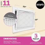 Simply 18x20x1 Air Filter, Merv 11, 6 Pack, - Image 3