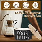 Coffee Filter Holder, Wooden Large Capacity Rustic Coffee Filter Storage Case - Image 3