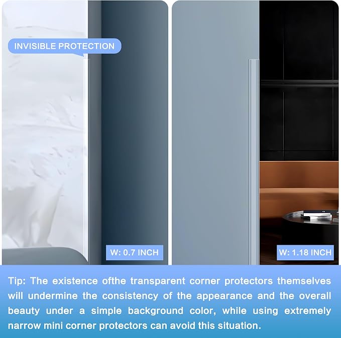 Clear Self-Adhesive Mini Wall Corner Protectors, Cute Corner Guards & Edge - Image 8