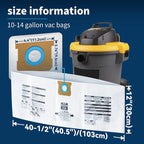 3 Pack Shop Vac 10-14 Gallon Bags. ALYYDBG Type F 90662 9066200 9066233 - Image 4