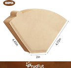 200 Count #4 Cone Coffee Filters 8-12 Cups, Disposable Coffee Filters 4 Cone - Image 2