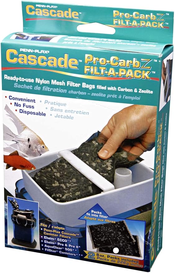 Penn-Plax Cascade 8 Oz Pro-C Mixed Aquarium Canister Filter Media Bag – 2-Pack - Image 2