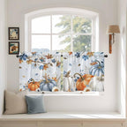 Fall Blue Maple Kitchen Tier Curtains 24 Inch Long 2 Panel Set, Rod Pocket Cafe by Unknown