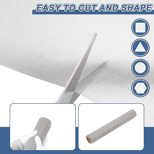 uxcell 300 Mesh 118" x 10" Woven Wire Mesh, 316 Stainless Steel Air Vent Filter - Image 4