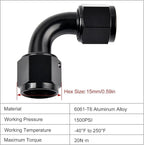 EVIL ENERGY 4AN Female to 4AN Female 90 degree Swivel Coupler Fitting Union - Image 2