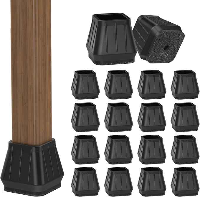 24PCS Square Chair Leg Floor Protectors