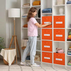 artsdi Fabric storage cubes 13 Inch Cube Storage Bin, cube organizer bins