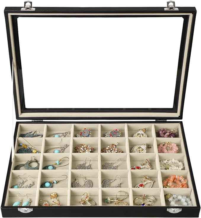 Stratalife Earring Organizer Jewelry Holder Organizer Drawer Earring Storage