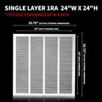 24x24 Vent Cover, Air Return Vent Cover, Flat Vent Cover, Rejillas De Aire - Image 2