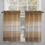Vintage Brown Gradient Wood Grain Window Valance Curtains, Farmhouse Wood Barn - Image 7