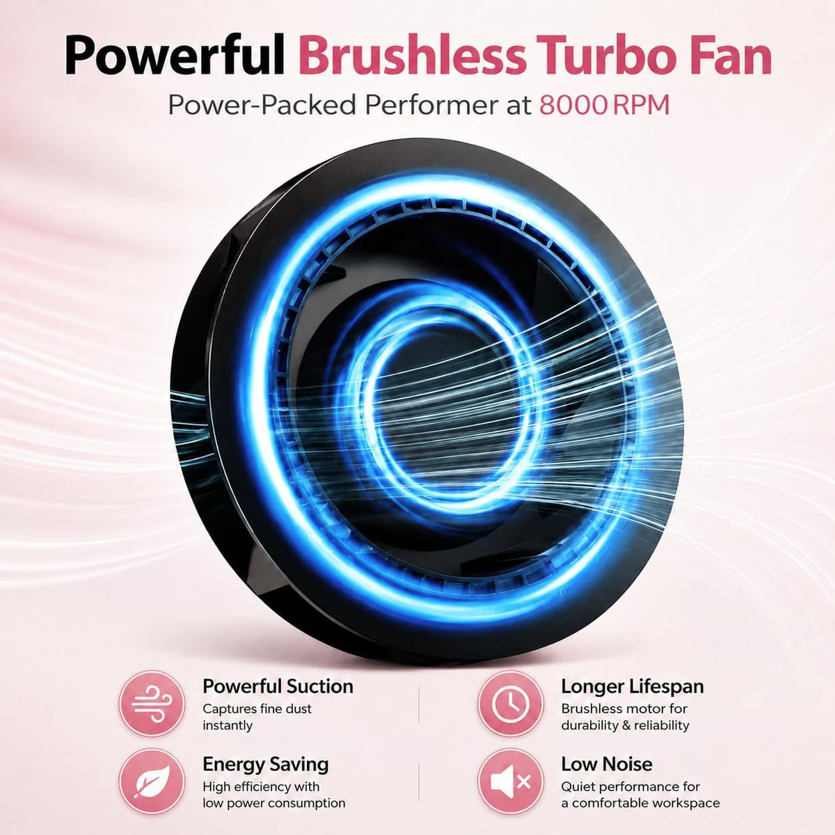 Nail Dust Collector Quiet & Powerful - Compact Dust Collector Nail