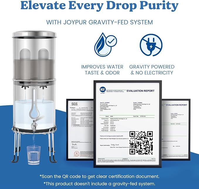 8.46-Inch 3-stage filtration Ceramic Purification Elements NSF/ANSI 42&372 - Image 2