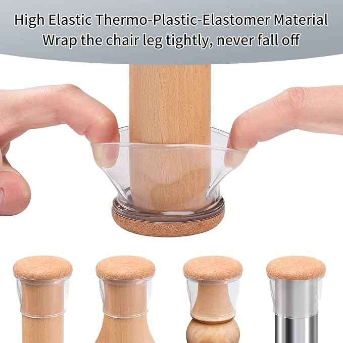 Ezprotekt 8 Pcs Extra Large Chair Leg Protectors