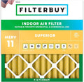 Filterbuy 24x24x2 Air Filter MERV 11 Superior Pet & Allergy Defense, by Filterbuy