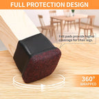 Ezprotekt 24 Pcs Square Chair Leg Floor Protectors - Image 3