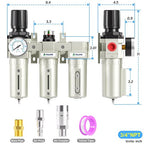 TAILONZ PNEUMATIC 0-240PSI 3/4 Inch NPT Industrial Grade Three Stage Air Drying - Image 2