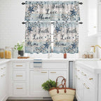 Vintage Farmhouse Kitchen Curtains Set 3 Piece - Image 3