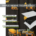 Kids Construction Window Curtains, Construction Machinery Equipment Mode of - Image 7