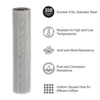 PATIKIL 40" L x 10" W Woven Wire Mesh, 40 Mesh 316L Stainless Steel Air Vent - Image 3