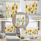 Farm Sunflowers Living Room Curtains 96 Inch Length, Window Curtains Tab Top - Image 7