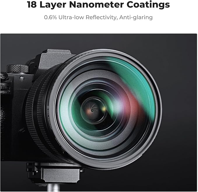 K&F CONCEPT 72mm Black Diffusion 1/4 & 1/8 Filters Kit Mist Cinematic Effect - Image 5