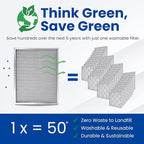 McPherson Reusable Air Filter 14x20x1 | Washable MERV 8 | Made in USA Metal - Image 2