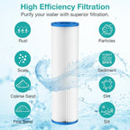 SimPure 10"x2.5" Pleated Polyester Sediment Water Filter Replacement Cartridge - Image 2