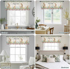 Easter Sheer Valances for Windows 60"x18", Light Filtering Kitchen Curtains - Image 5