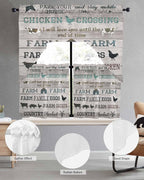 Farmhouse Swag Kitchen Curtains Valance and Tier Set, Rod Pocket Short Curtain - Image 5