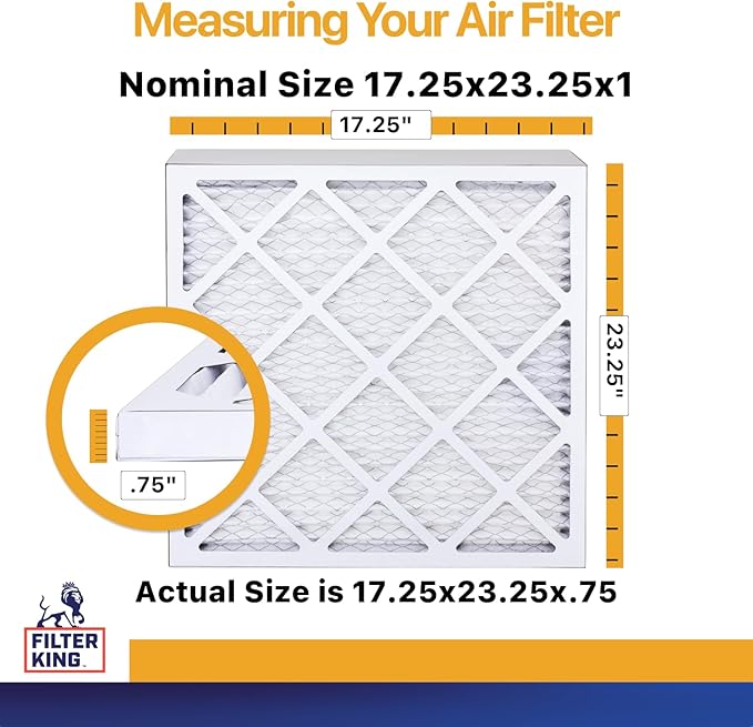 Filter King 17.25x23.25x1 Air Filter | 12-PACK | MERV 13 HVAC Pleated A/C - Image 2
