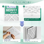 4 Pack Updated 9x9x1Air Filter, pertain Merv 11 HVAC Pleated A/C Furnace Filters - Image 2