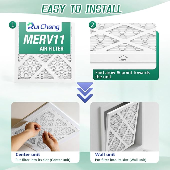 4 Pack Updated 9x9x1Air Filter, pertain Merv 11 HVAC Pleated A/C Furnace Filters - Image 2
