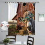 Farm Donkeys Living Room Curtains 84 Inch Length, Window Curtains Tab Top - Image 4