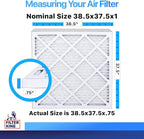 Filter King 38.5x37.5x1 Air Filter | 4-PACK | MERV 8 HVAC Pleated A/C Furnace - Image 2